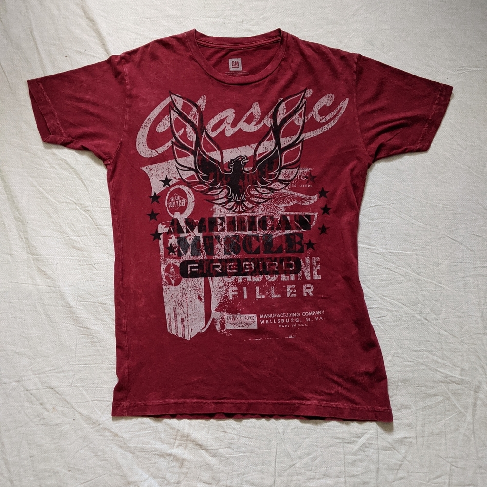 Vtg Car Auto GM Pontiac Firebird Retro Tee t shirt
